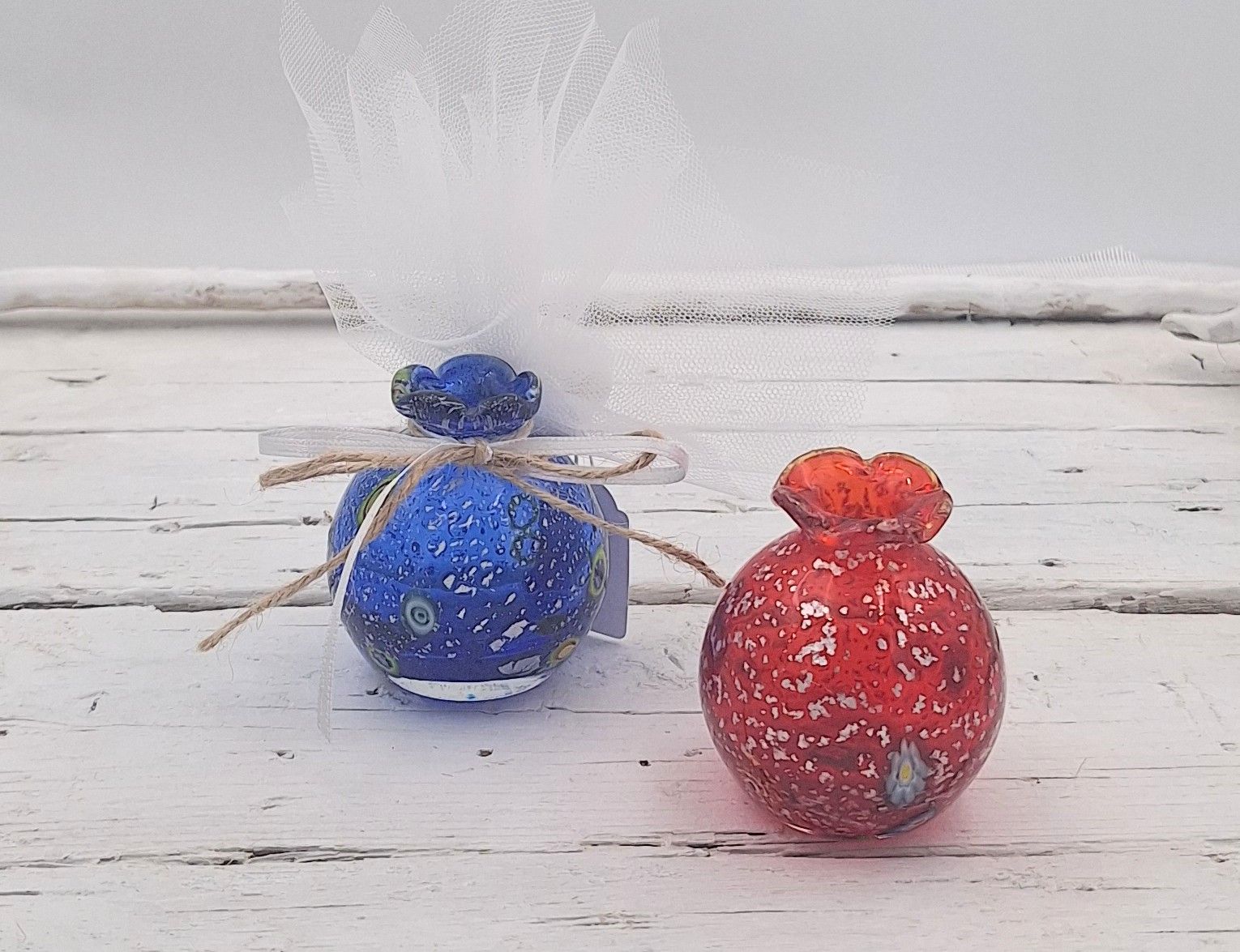 Μπομπονιέρα βαζάκι μουράνο σε τέσσερα χρώματα