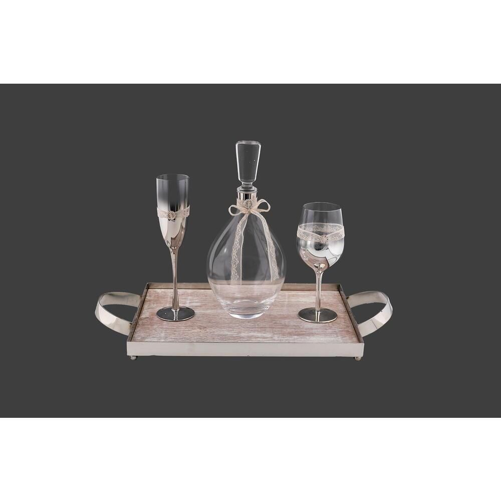 Σετ Δίσκος Καράφα Ποτήρι