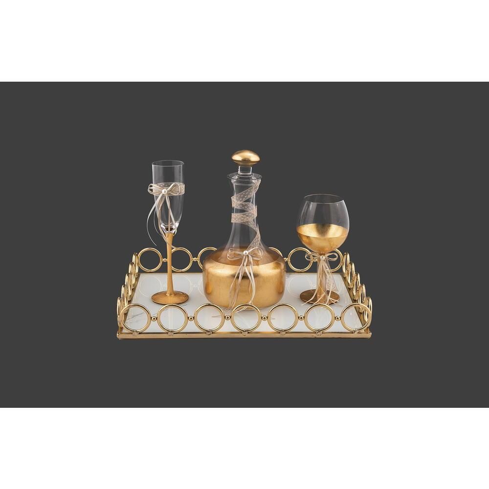 Σετ Δίσκος Καράφα Ποτήρι